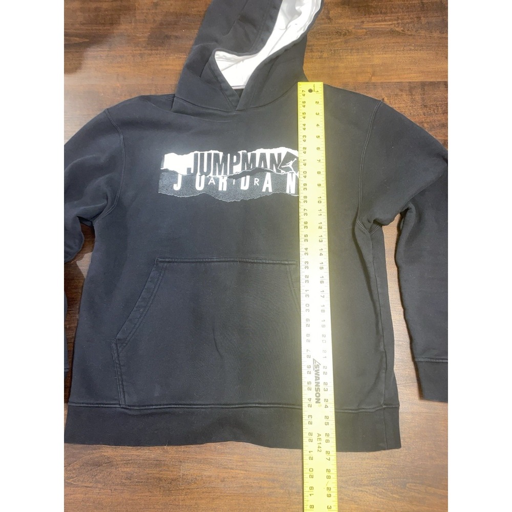 Nike Jordan Jumpman Essentials Graphic Hoodie (Men's Size L) Black / White - Picture 4 of 5